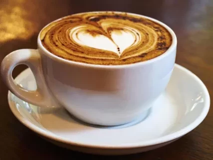 heart mocha coffee