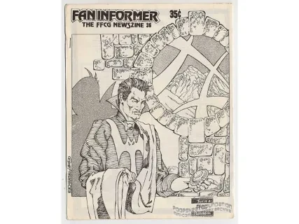 Illustrated magazine cover with a medieval character in armor, a shield with a dragon emblem, and castle elements in the background.