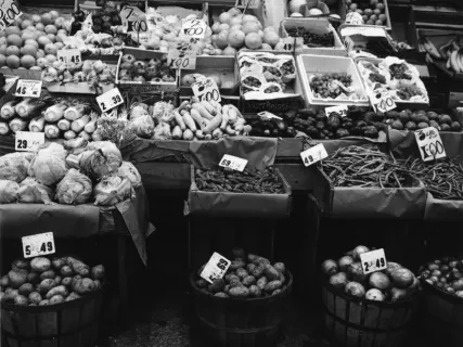 Print, Photographic - Vegetable Stand - Gratiot Central Market