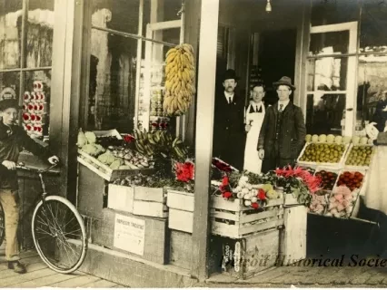 Postcard - Fruit and Vegetable Merchant's Display Stand