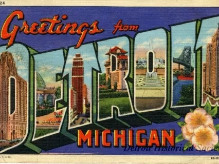 Postcard - Greeting from Detroit, Michigan