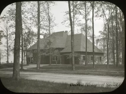 Transparency, Lantern-slide - Police Station, Belle Isle, Detroit