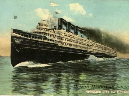 Postcard - Steamer City of Detroit III