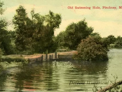 Postcard - Old Swimming Hole, Pinckney, Mich.