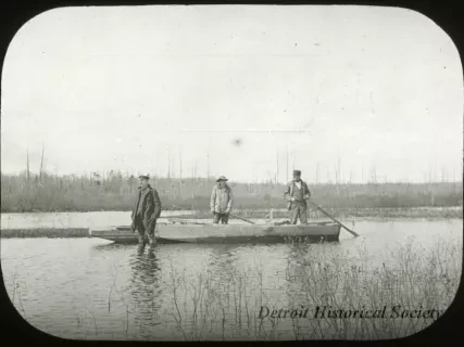 Transparency, Lantern-slide - Prospecting Big Marsh near Wallin