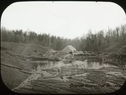 Transparency, Lantern-slide - The Old Mill near Sherman Mich