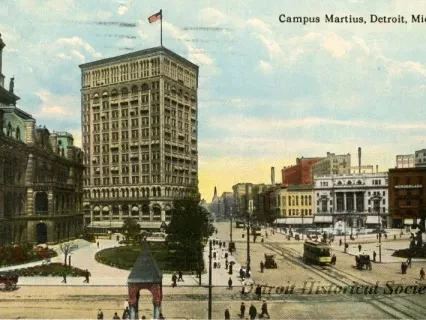 Postcard - Campus Martius, Detroit, Mich.