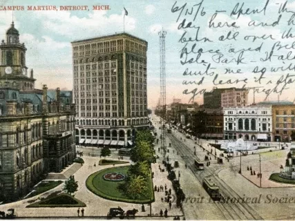Postcard - The Campus Martius, Detroit, Mich.