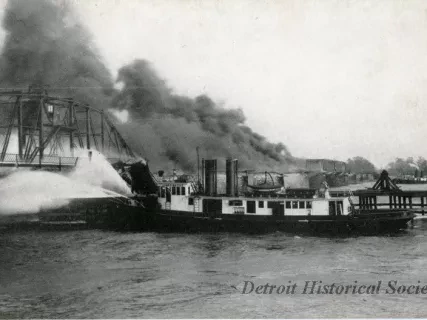 Postcard - Belle Isle Bridge Fire, April 27, 1915