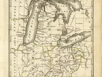 Map - Ohio, Indiana and Michigan
