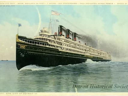 Postcard - Str. City of Detroit III - Str. City of Detroit III