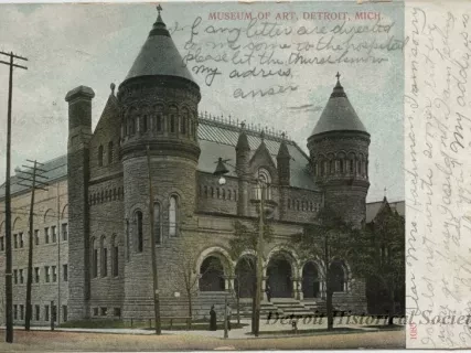 Postcard - Museum of Art, Detroit, Mich. - Museum of Art, Detroit, Mich.