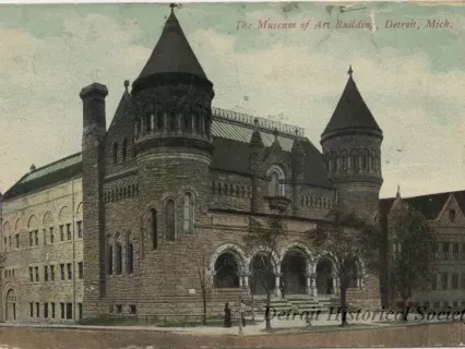 Postcard - Museum of Art Building, Detroit, Mich. - The Museum of Art Building, Detroit, Mich.