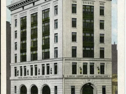 Postcard - Wayne County and Home Savings Bank, Detroit, Mich.