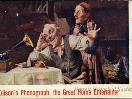 Postcard - Edison's Phonograph, the Great Home Entertainer