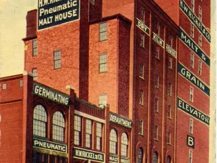 Postcard - H.W. RIckel & Company's Malt House and Elevators, Detroit, Mich.