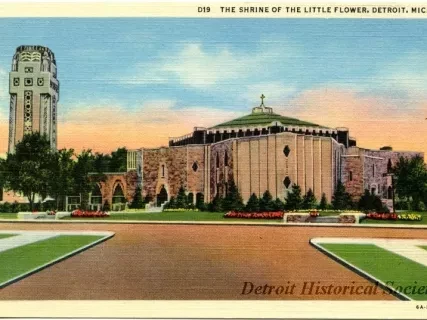 Postcard - The Shrine of the Little Flower, Detroit, Mich. - The Shrine of the Little Flower, Detroit, Mich.