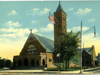 Postcard - First Congregational Church, Detroit, Mich. - First Congregational Church, Detroit, Mich.
