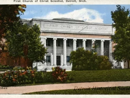 Postcard - First Church of Christ Scientist, Detroit, Mich.