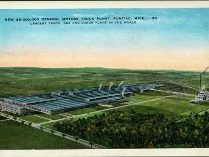 Postcard - New $8,000,000 General Motors Truck Plant, Pontiac, Mich.