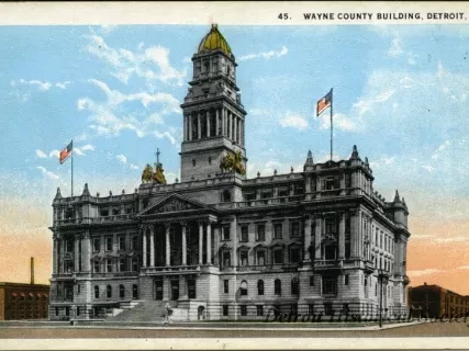 Postcard - Wayne County Building, Detroit, Mich.