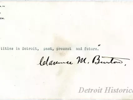 Envelope - Real Estate Titles in Detroit, Past, Present and Future