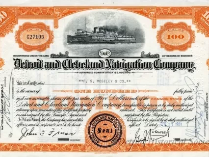 Certificate, Stock