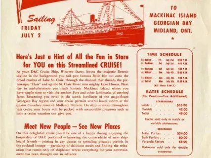 Flyer - WESTERN STATES 4th of July Cruise, "Tailor Made for War-Time Vacations"