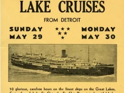 Flyer - Two D&C Decoration Day Lake Cruises