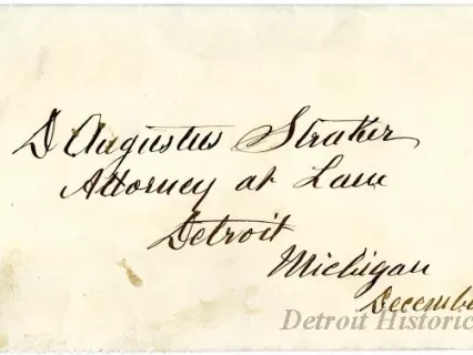 Envelope - The Present, Past and Future of the Colored Race in Detroit