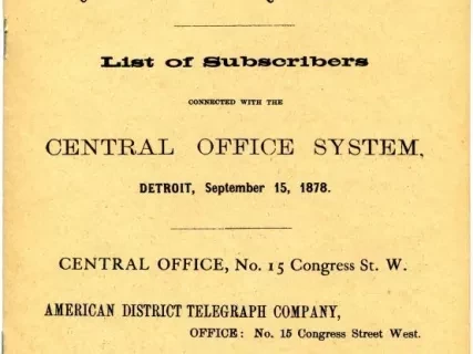 Directory, Telephone - The Speaking Telephone!
List of Subscribers connected with the Central Office System