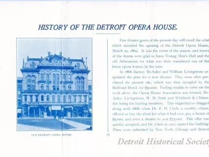 Picture - History of the Detroit Opera House