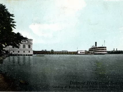 Postcard - Landing at Bob-lo, Bois Blanc Island, Detroit River