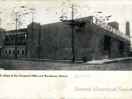 Postcard - W.H. Edgar & Son Fireproof Office and Warehouse, Detroit.