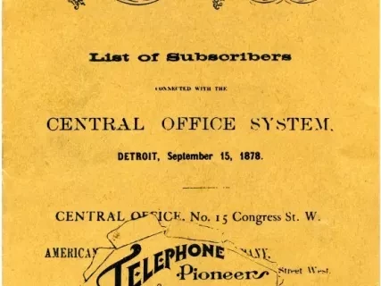 Directory, Telephone - The Speaking Telephone!
List of Subscribers connected with the Central Office System