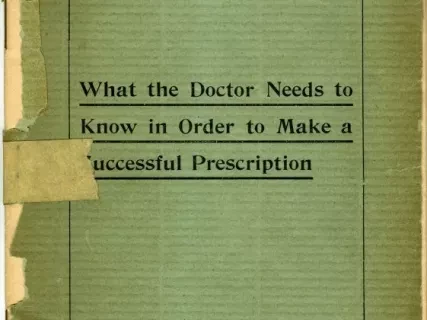 Booklet - What the Doctor Needs to Know in Order to Make a Successful Prescription