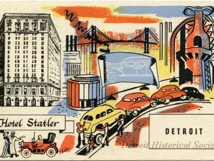 Postcard - Hotel Statler, Detroit