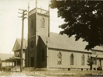 Postcard - Episcopal Church, Wyandotte, Mich.