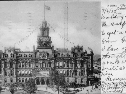 Postcard - City Hall, Detroit, Mich. - City Hall, Detroit, Mich.