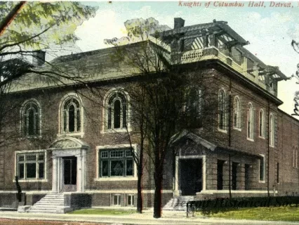 Postcard - Knights of Columbus Hall, Detroit, Mich. - Knights of Columbus Hall, Detroit, Mich.
