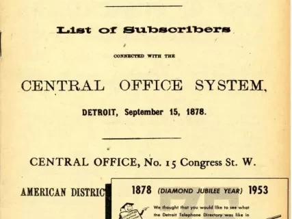 Directory, Telephone - The Speaking Telephone!
List of Subscribers connected with the Central Office System