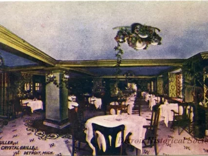 Postcard - Hotel Tuller, Crystal Grille, Detroit, Mich.