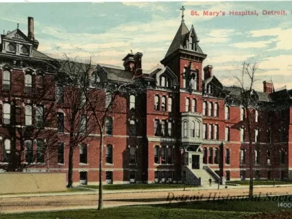 Postcard - St. Mary's Hospital, Detroit, Mich. - St. Mary's Hospital, Detroit, Mich.