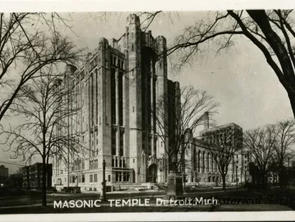 Postcard - Masonic Temple, Detroit, Mich.