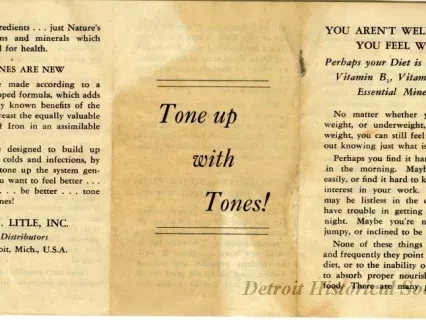 Handbill - Tone Up With Tones!
