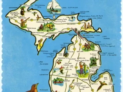 Postcard - Greetings from Michigan
