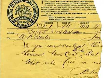 Telegram - Postal Telegraph Cable Company