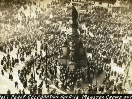 Postcard - Detroit Peace Celebration, Nov 11-18, Monster Crowd Out