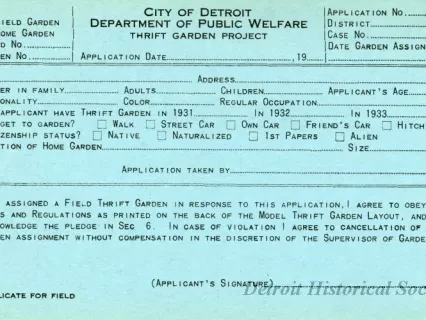 Application, Registration