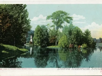 Postcard - Lake at Palmer Park, Detroit, Mich.
